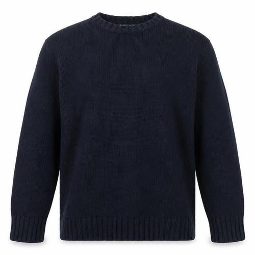 Racing Green Men's Blue Cotton Crew Neck Jumper M Regular Fit