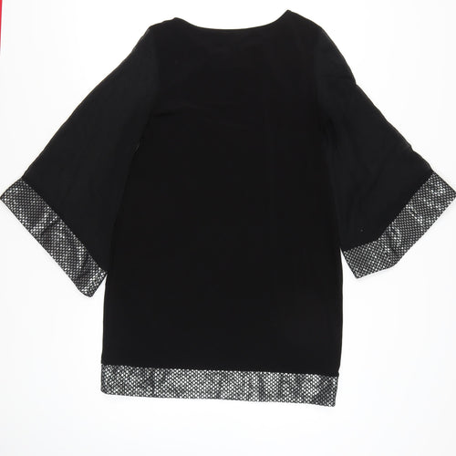 Billie & Blossom Women’s Black Sequin Trim Shift Dress Size 14