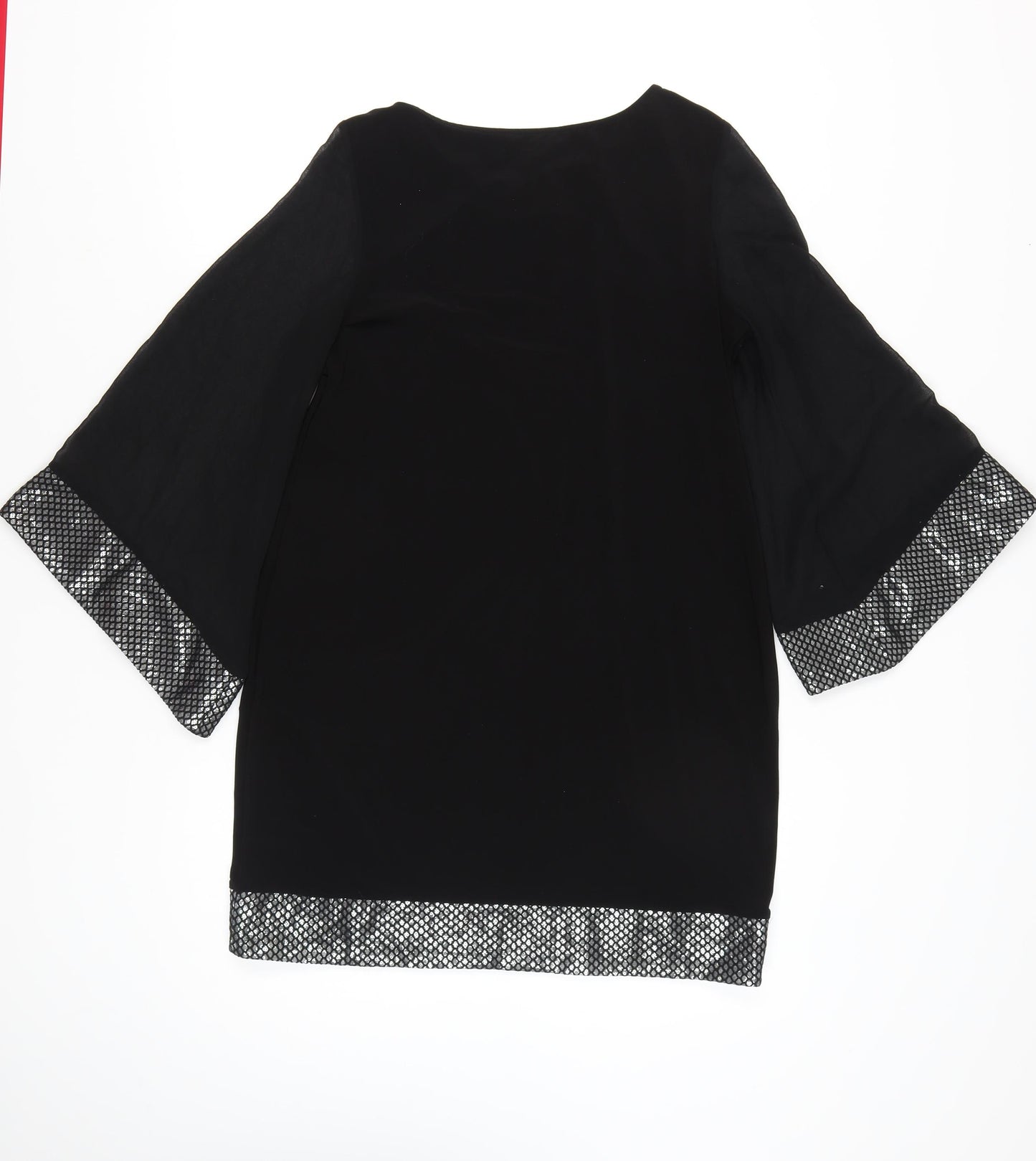 Billie & Blossom Women’s Black Sequin Trim Shift Dress Size 14