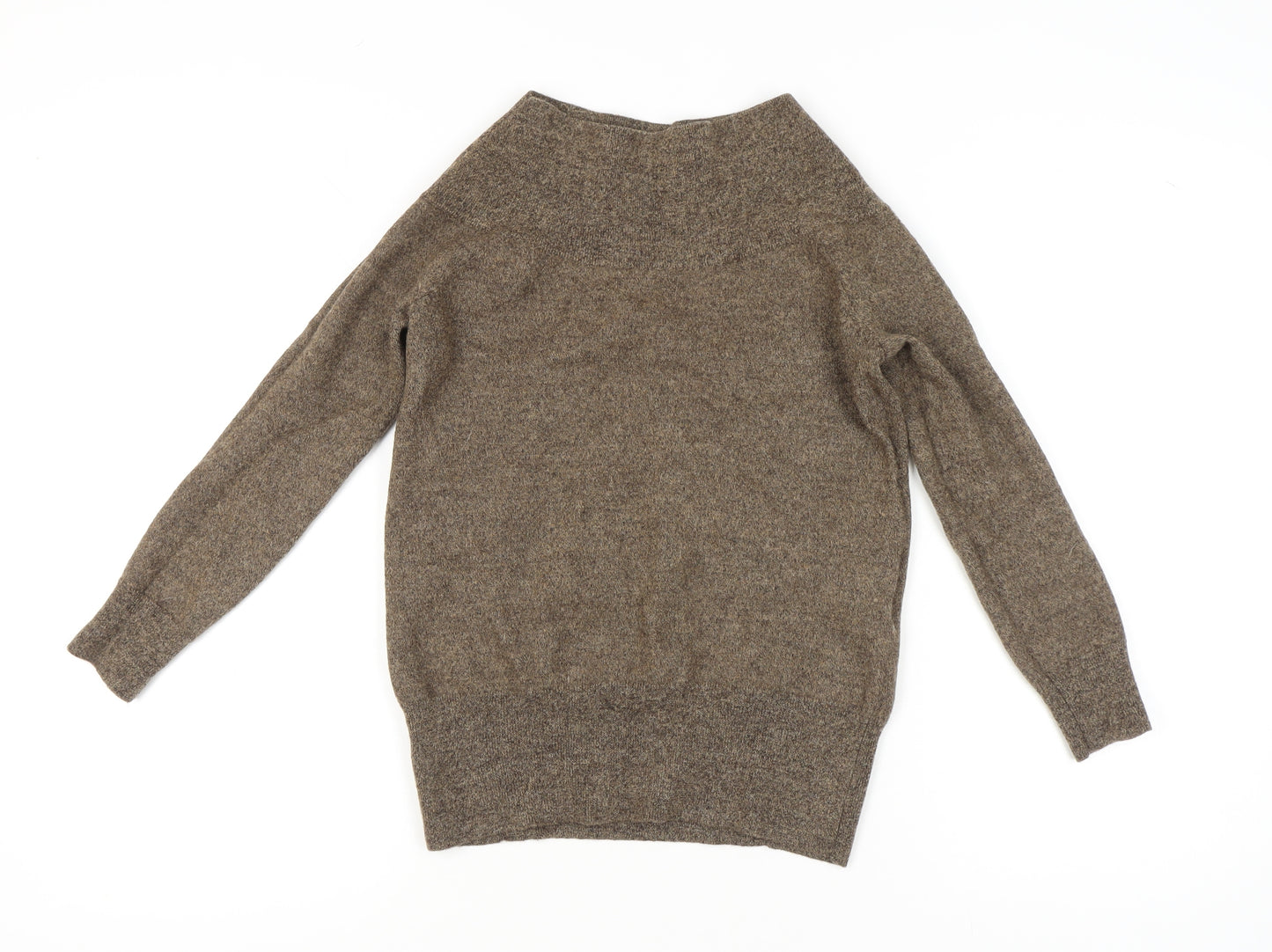Hobbs Women’s Brown Wool Yak Boat Neck Pullover Jumper Size 10