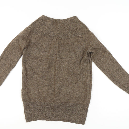 Hobbs Women’s Brown Wool Yak Boat Neck Pullover Jumper Size 10