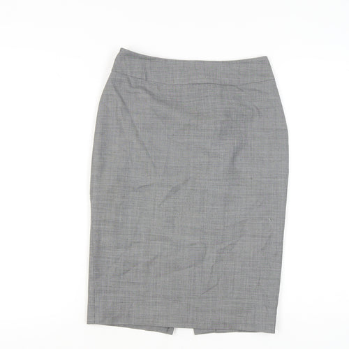Austin Reed Women’s Grey Wool Blend Pencil Skirt Size 8 Knee Length Workwear