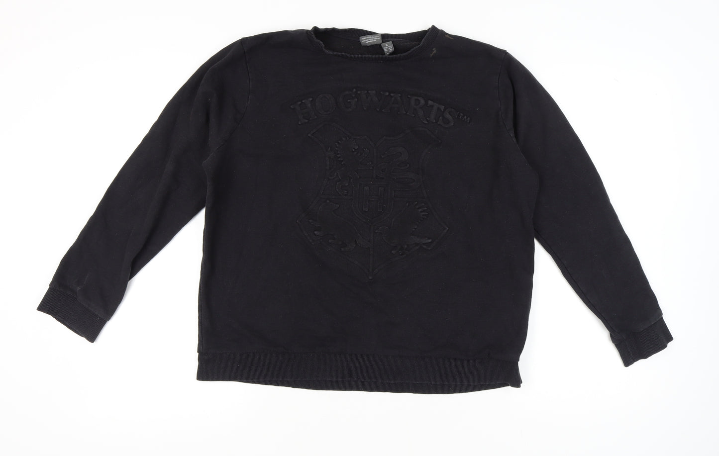 Harry Potter Women’s Black XL Pullover Sweatshirt Hogwarts Crest