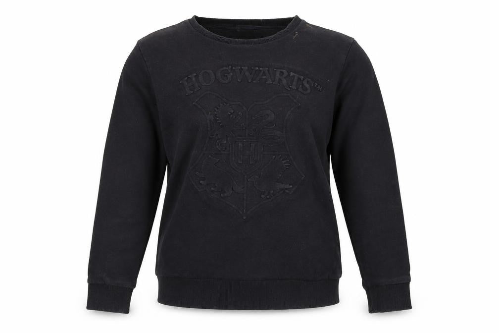 Front view of Harry Potter Women’s Black XL Pullover Sweatshirt Hogwarts Crest