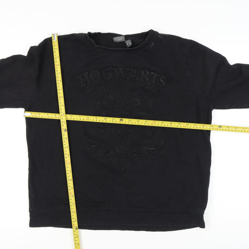 Harry Potter Women’s Black XL Pullover Sweatshirt Hogwarts Crest