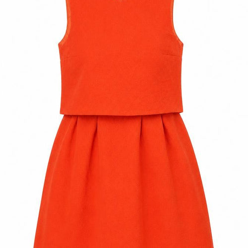 Oasis Women's Orange Size 8 A-Line Sleeveless Short Dress