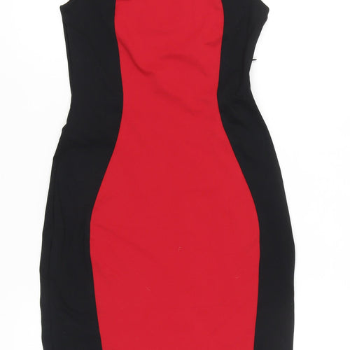 Cynthia Rowley Women’s Red & Black Bodycon Dress Size 8