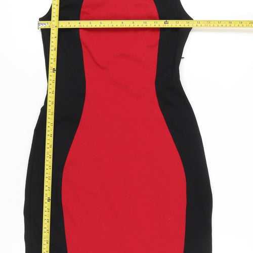 Cynthia Rowley Women’s Red & Black Bodycon Dress Size 8