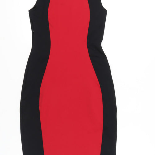 Cynthia Rowley Women’s Red & Black Bodycon Dress Size 8
