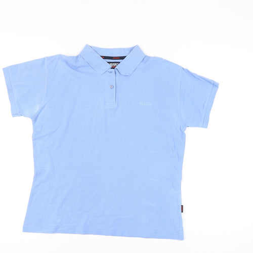 Musto Performance Men's Blue L Polo Shirt 100% Cotton Casual Summer