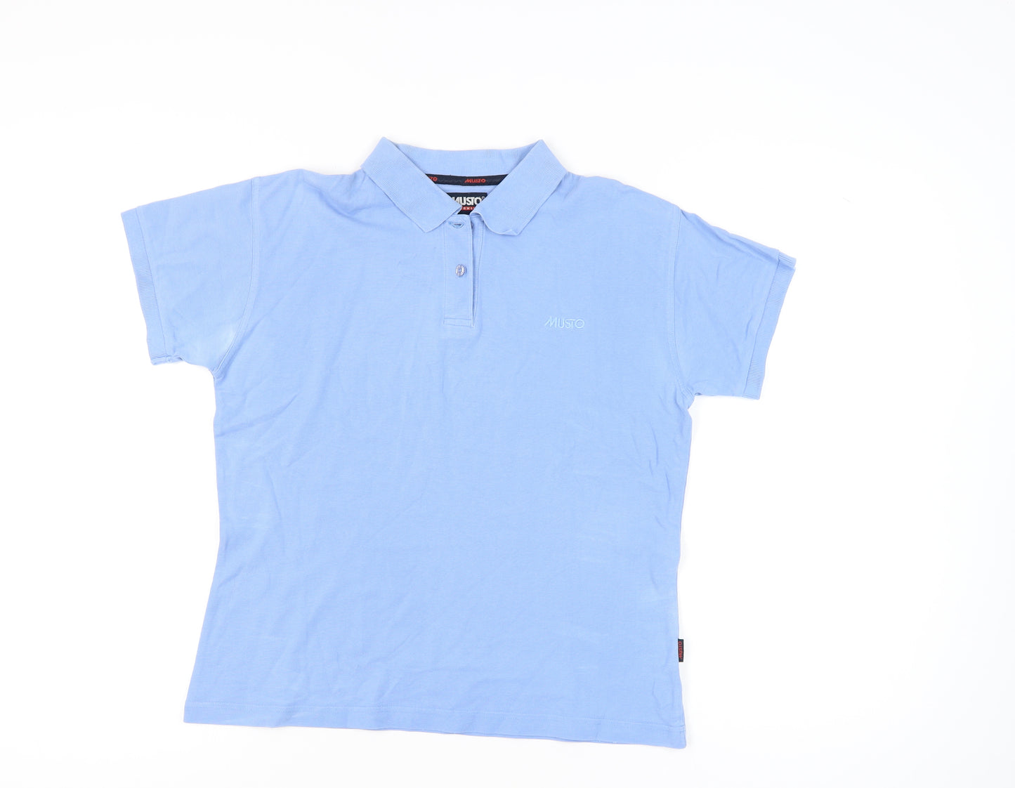 Musto Performance Men's Blue L Polo Shirt 100% Cotton Casual Summer