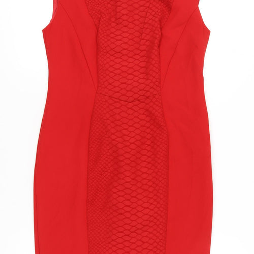 Marks and Spencer Women’s Red Sheath Knee Length Dress Size 12