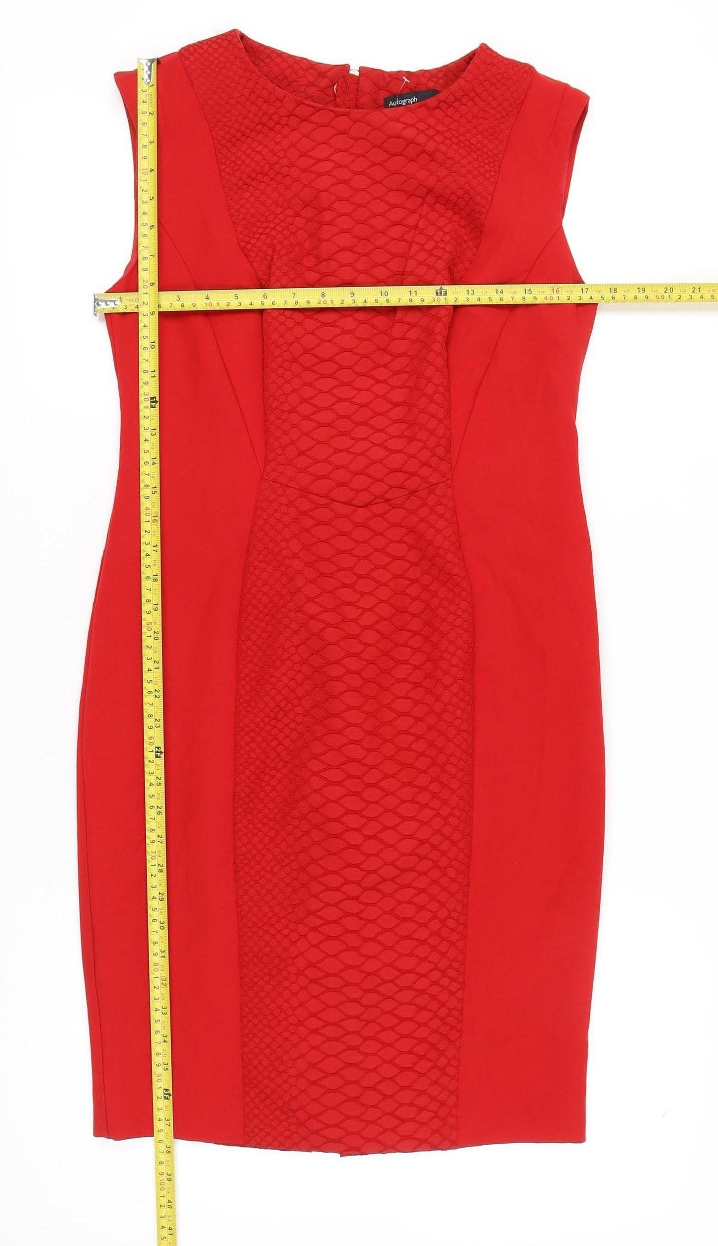 Marks and Spencer Women’s Red Sheath Knee Length Dress Size 12
