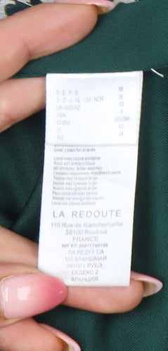 La Redoute Women’s Green Floral Midi Wrap Dress Size 10