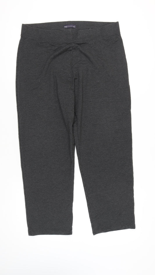 Marks and Spencer Women’s Grey Size 18 Capri Leggings Stretch Jersey