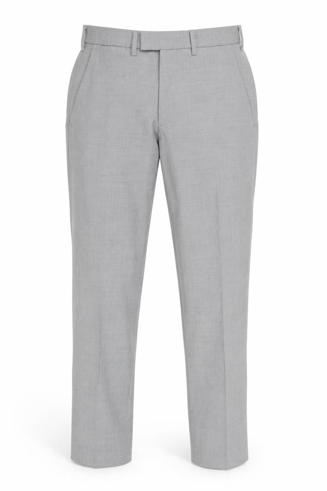 Marks and Spencer Men's Grey 30W 31L Regular Fit Wool Blend Dress Pants
