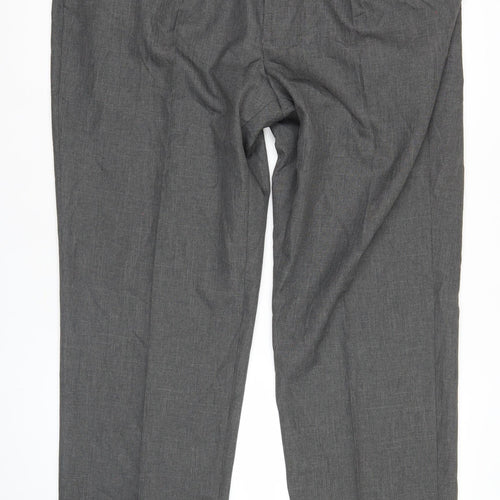 Marks and Spencer Women’s Grey Regular Fit Straight Leg Dress Pants 44W 29L