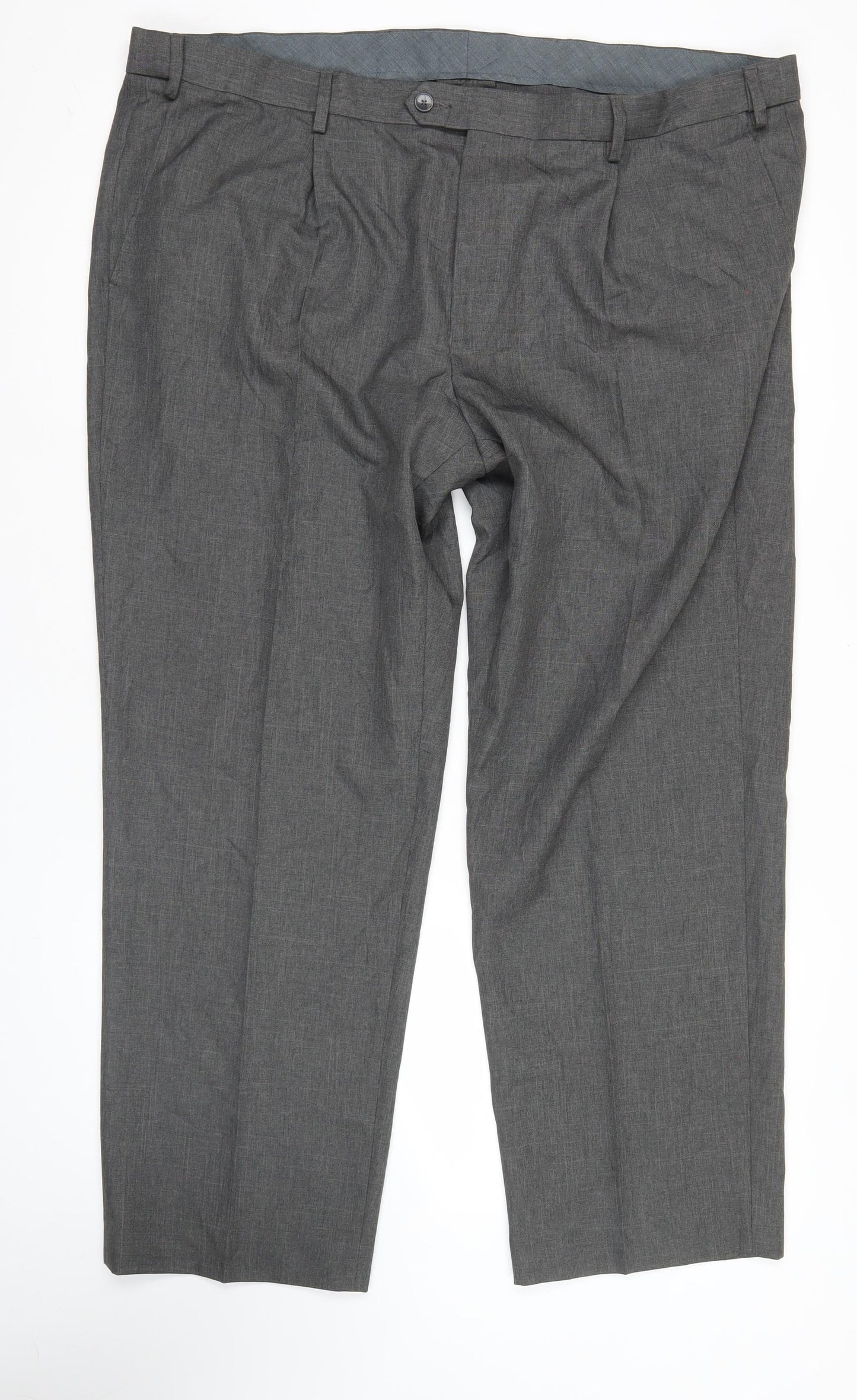 Marks and Spencer Women’s Grey Regular Fit Straight Leg Dress Pants 44W 29L
