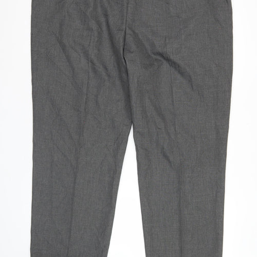 Marks and Spencer Women’s Grey Regular Fit Straight Leg Dress Pants 44W 29L