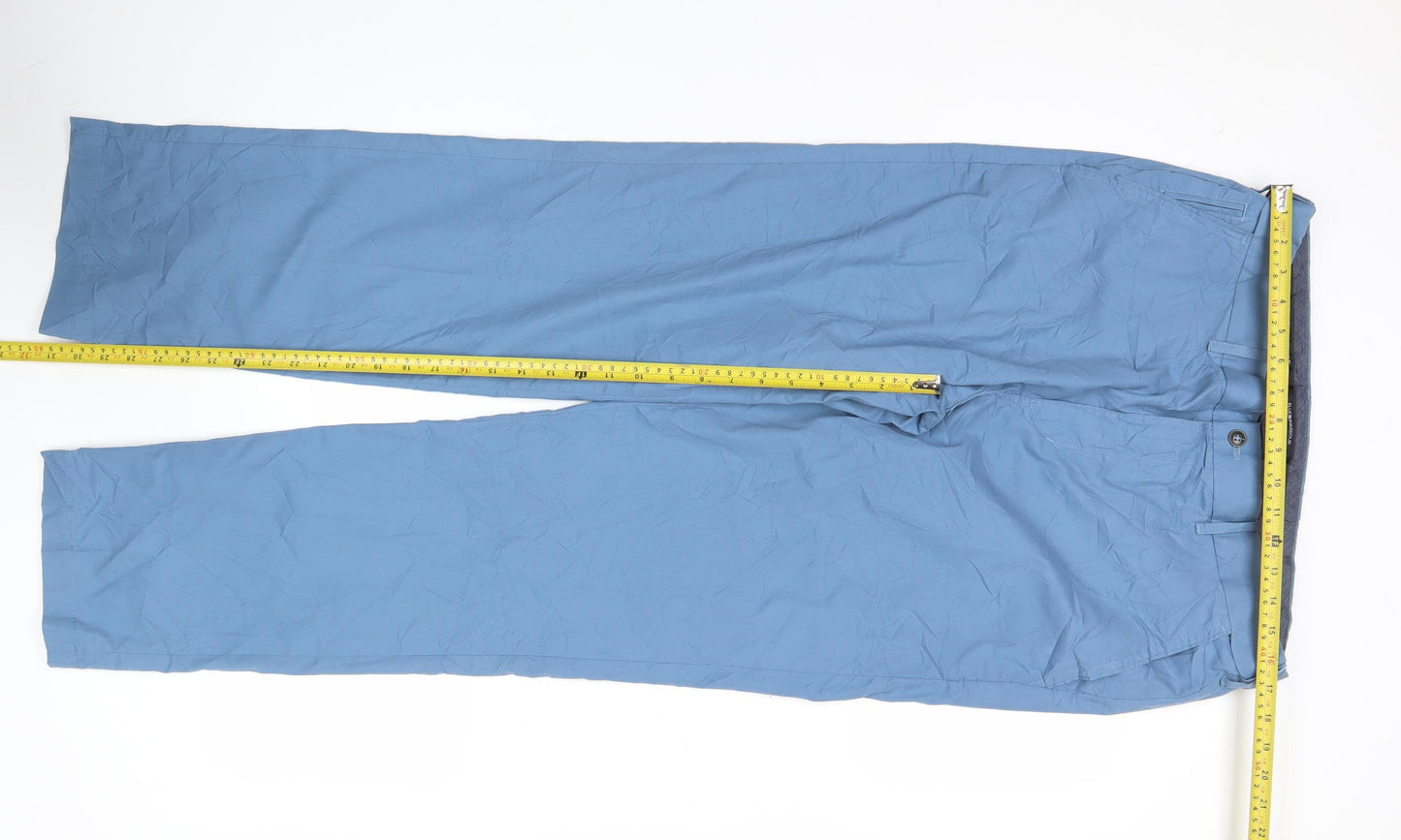 Blue Harbour Men’s Blue Chino Trousers 36W 33L Regular Fit Cotton