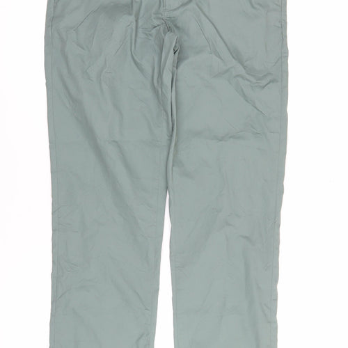 Marks and Spencer Men's Green Regular Fit Chino Trousers 30W 33L