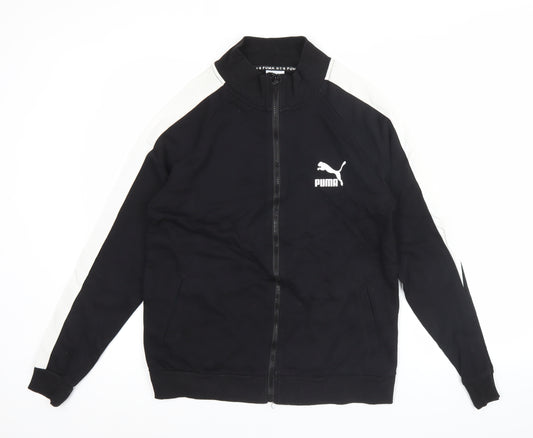 Puma Men's Black Track Jacket L Regular Fit Full Zip Sportswear