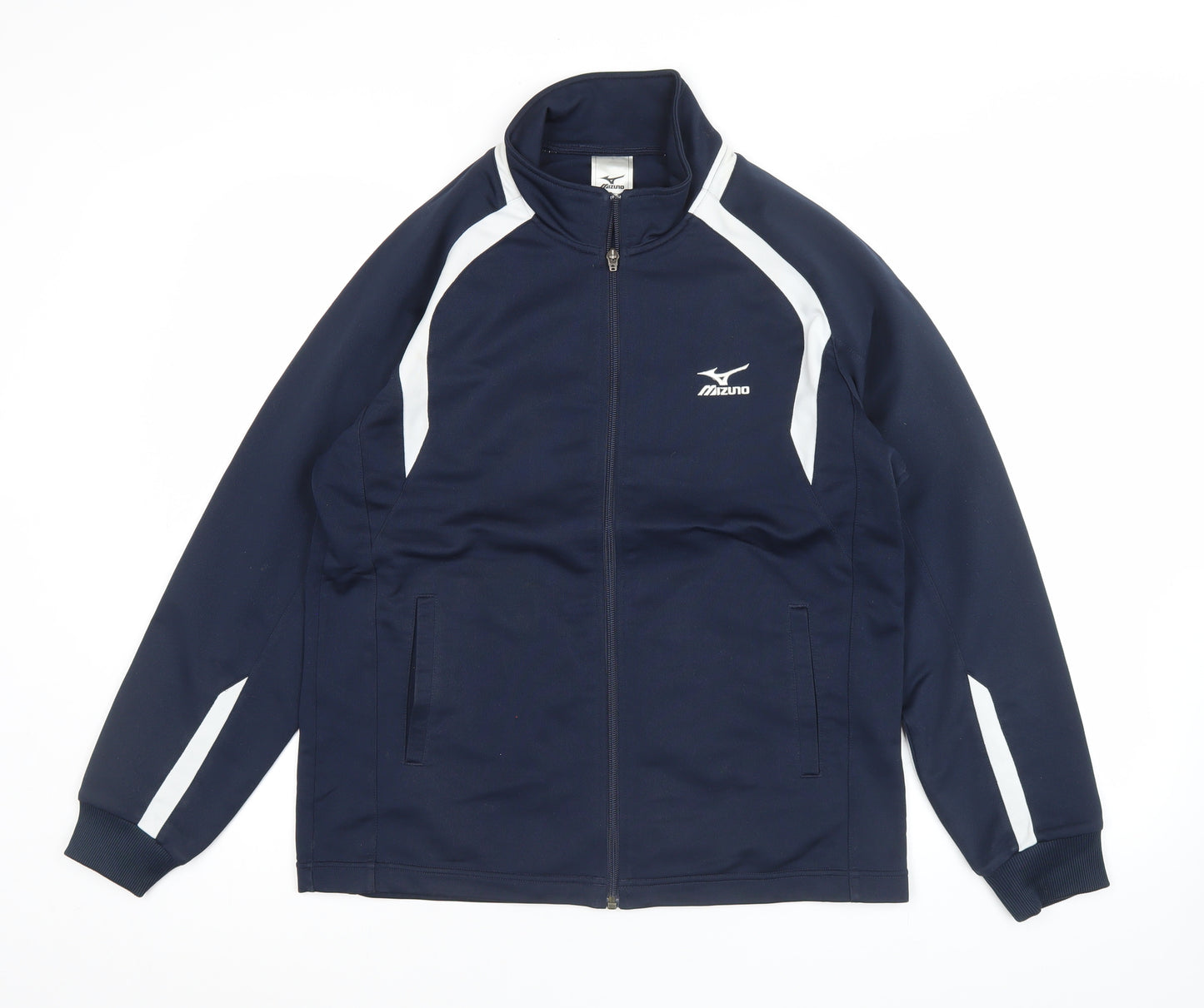 Mizuno Men's Blue S Athletic Fit Full Zip Track Jacket