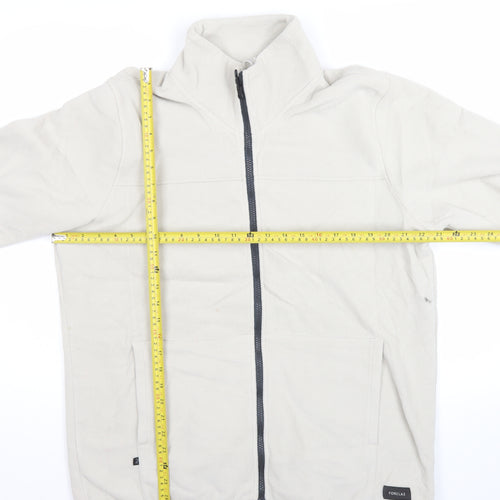 Forclaz Men’s Beige Fleece Jacket L Full Zip Outdoor Hiking