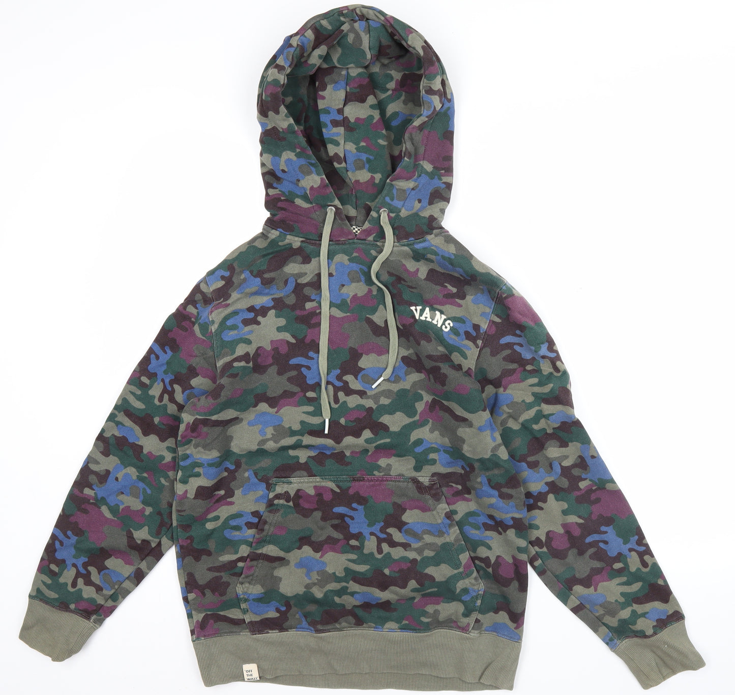 Vans Men's Multicoloured Camo Pullover Hoodie Small Fleece Skateboarding