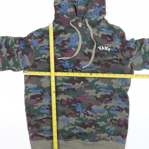 Vans Men's Multicoloured Camo Pullover Hoodie Small Fleece Skateboarding
