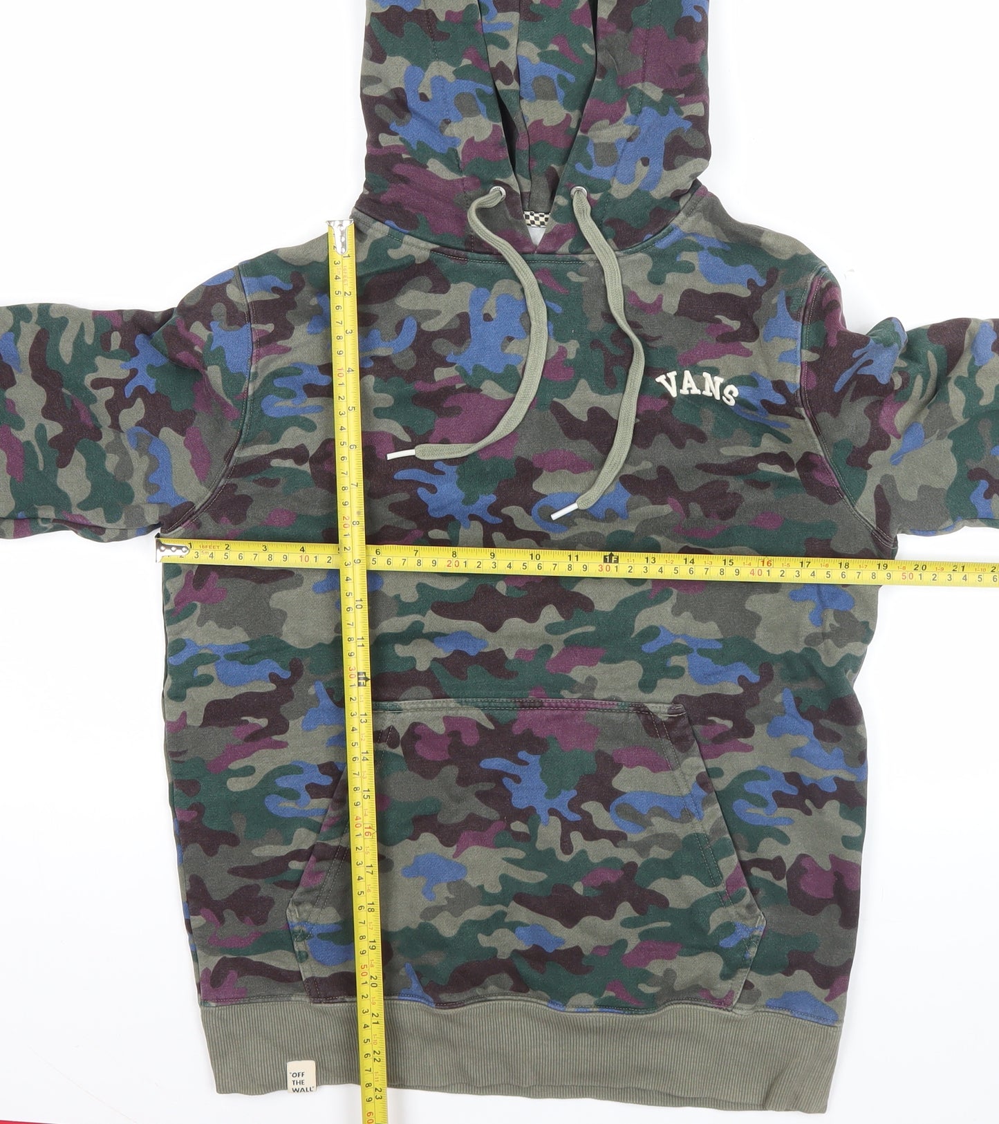 Vans Men's Multicoloured Camo Pullover Hoodie Small Fleece Skateboarding