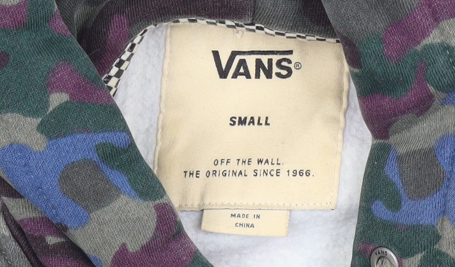 Vans Men's Multicoloured Camo Pullover Hoodie Small Fleece Skateboarding