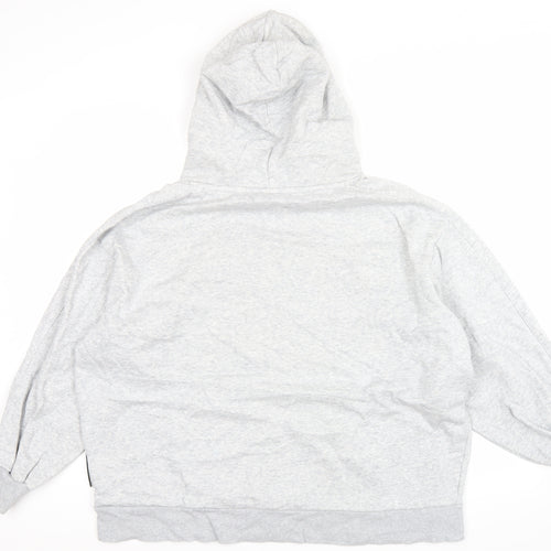 Puma Men’s Grey Pullover Hoodie S Logo Fleece Sportswear