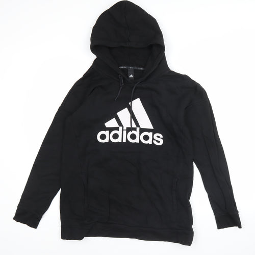 Adidas Men's Black XS Pullover Hoodie Logo Sports Fleece