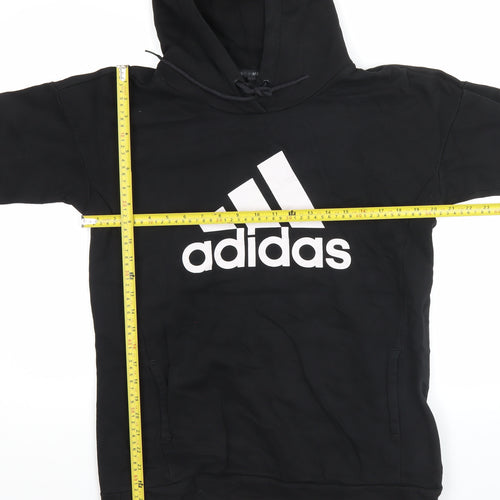 Adidas Men's Black XS Pullover Hoodie Logo Sports Fleece