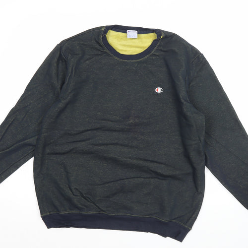 Champion Men's Black XL Pullover Sweatshirt Crew Neck Logo Sportswear