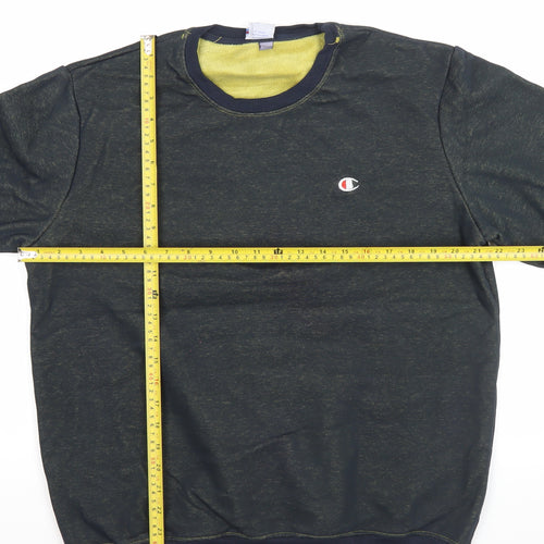 Champion Men's Black XL Pullover Sweatshirt Crew Neck Logo Sportswear
