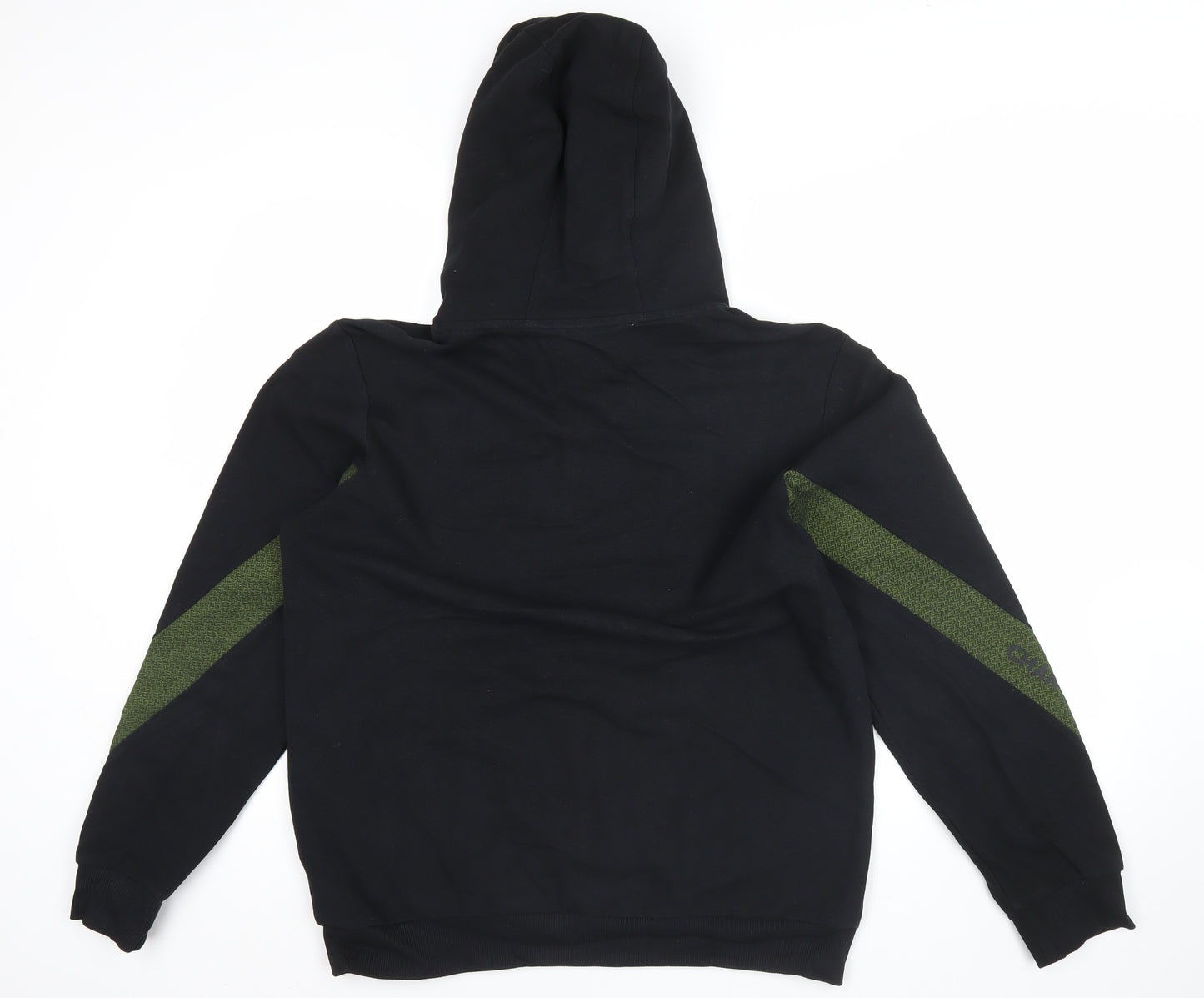 FILA Men's Black M Regular Fit 1/2 Zip Hoodie with Logo & Pockets