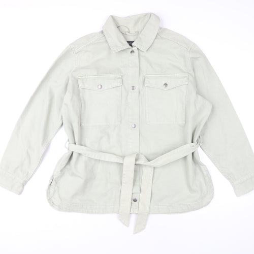 Marks and Spencer Women’s Green Cotton Belted Jacket Size 16