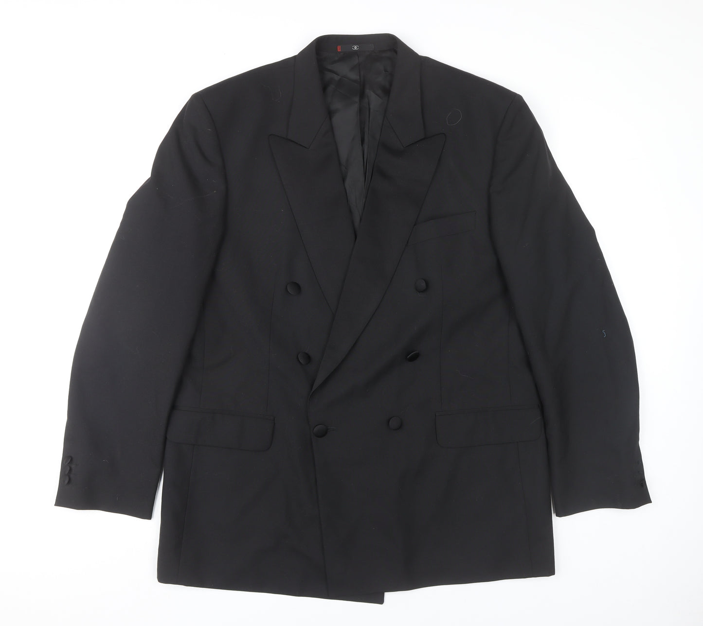 Ciro Citterio Men's Black 44L Wool Blend Double-Breasted Blazer