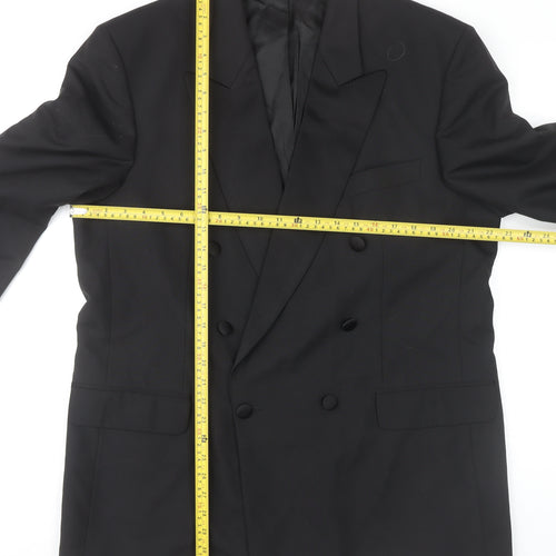 Ciro Citterio Men's Black 44L Wool Blend Double-Breasted Blazer