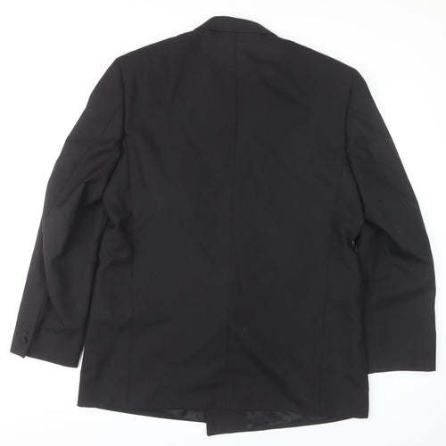 Ciro Citterio Men's Black 44L Wool Blend Double-Breasted Blazer