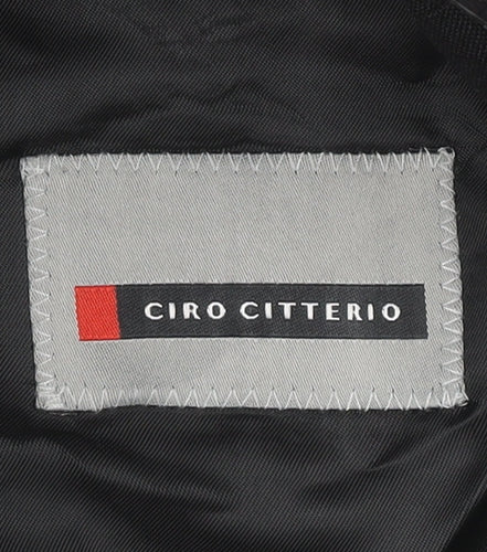 Ciro Citterio Men's Black 44L Wool Blend Double-Breasted Blazer