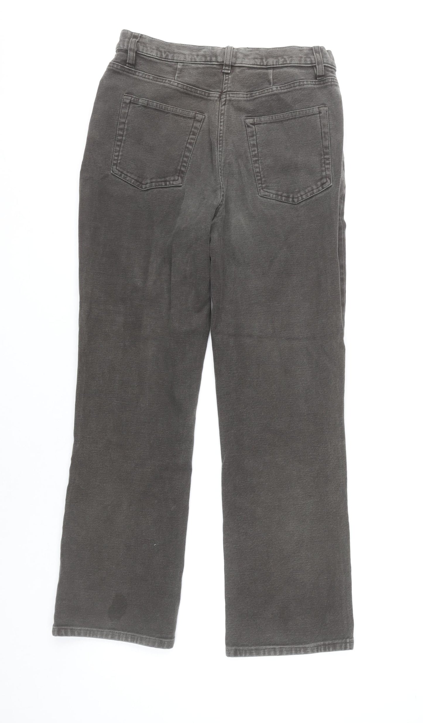 Boden Women’s Grey Straight Leg Jeans Size 12 Tall Stretch Denim