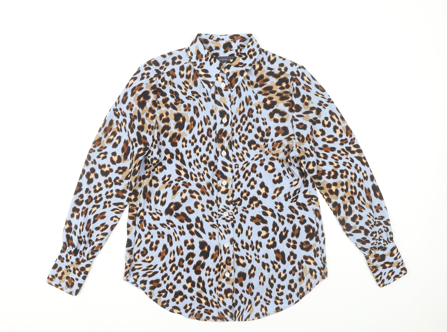 Marks and Spencer Women’s Multicoloured Leopard Print Button-Up Shirt Size 6