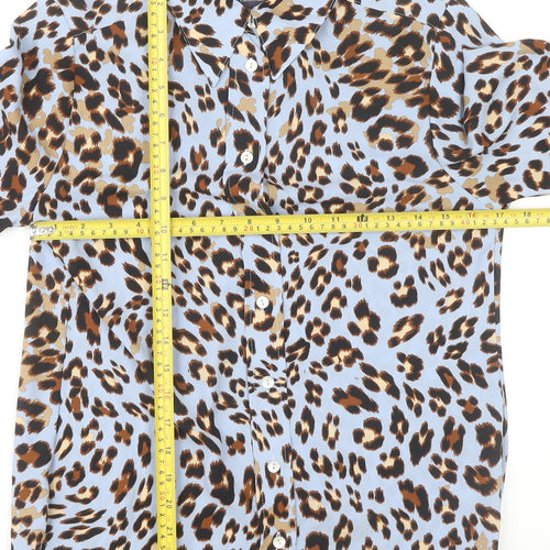 Marks and Spencer Women’s Multicoloured Leopard Print Button-Up Shirt Size 6