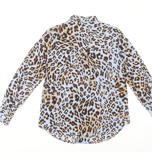 Marks and Spencer Women’s Multicoloured Leopard Print Button-Up Shirt Size 6