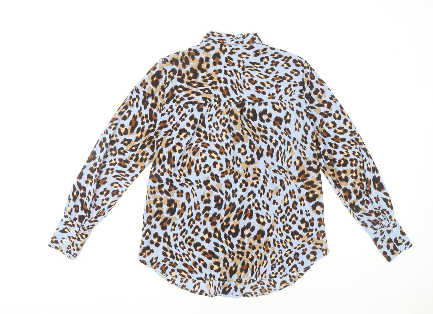 Marks and Spencer Women’s Multicoloured Leopard Print Button-Up Shirt Size 6