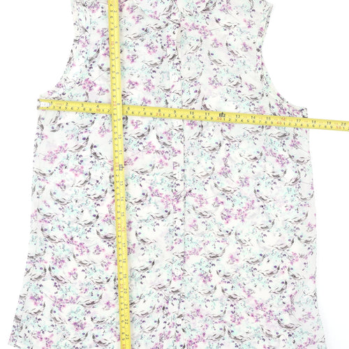 New Look Women's Multicoloured Floral Sleeveless Blouse Size 10