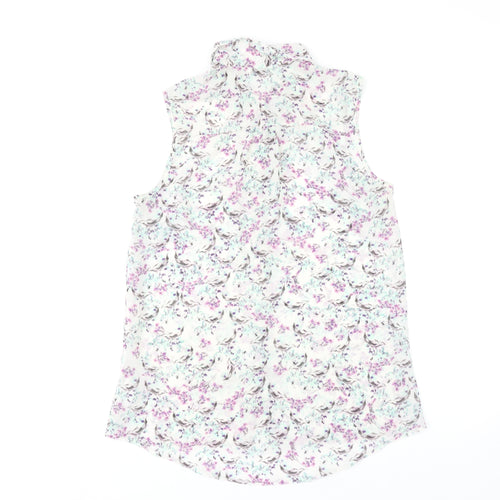 New Look Women's Multicoloured Floral Sleeveless Blouse Size 10